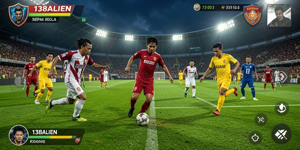 Gameplay menarik dari 138ALIEN yang menggambarkan aksi sepak bola.