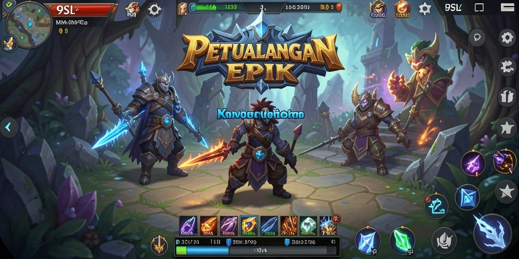 Tampilan gameplay menakjubkan dalam 9SL, menjelajahi dunia MMORPG yang kaya.