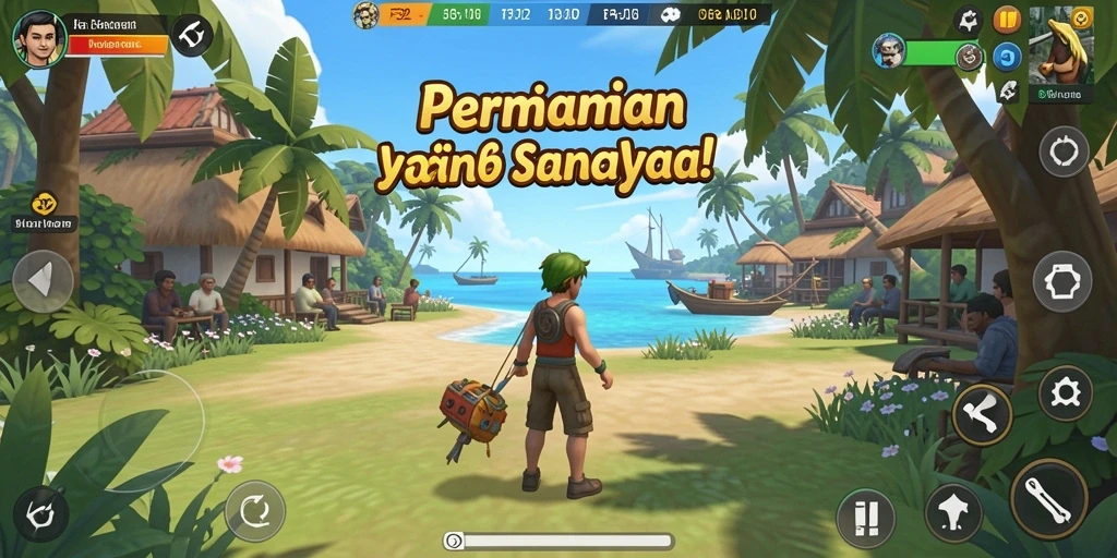 Tampilan menarik permainan F32 yang penuh warna.