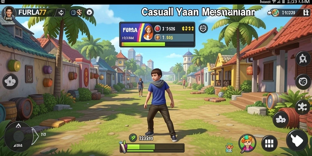 Tampilan gameplay FURLA77 yang menarik dan penuh warna.