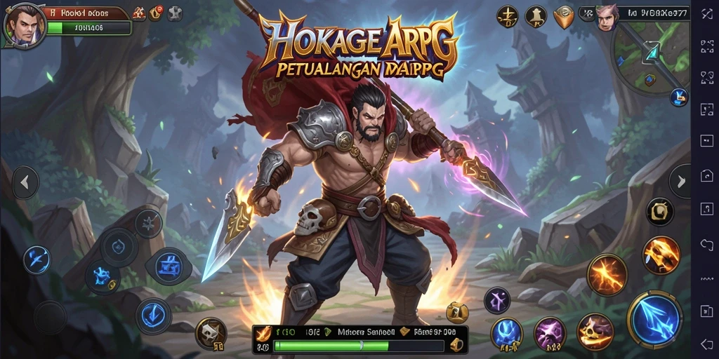 Screenshot gameplay HOKAGE77 yang menampilkan pertempuran seru.