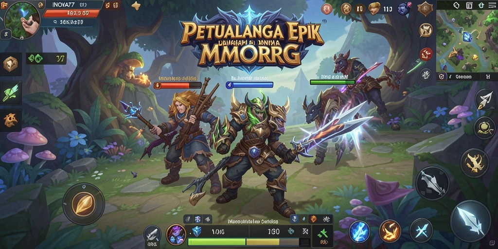 Tampilan gameplay <strong>INOVA77</strong> yang memukau dalam pengalaman MMORPG.