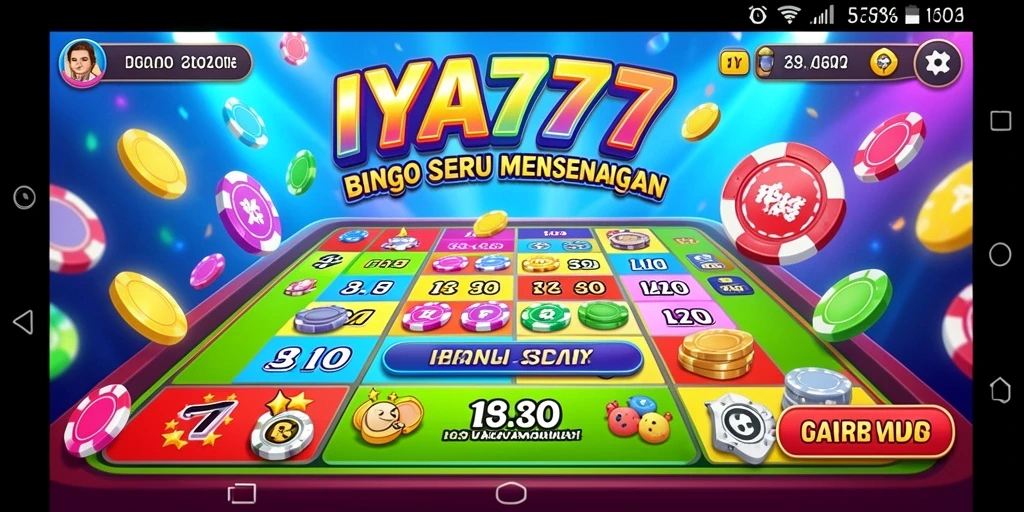 Screenshot utama IYA777 menampilkan gameplay seru bingo yang menarik.