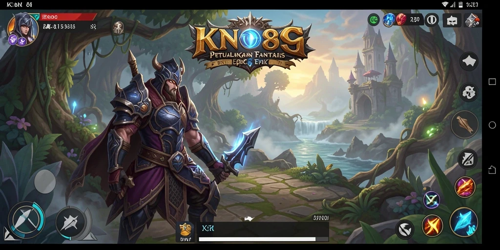 Tampilan gameplay epik dalam KNO89 yang penuh petualangan RPG.