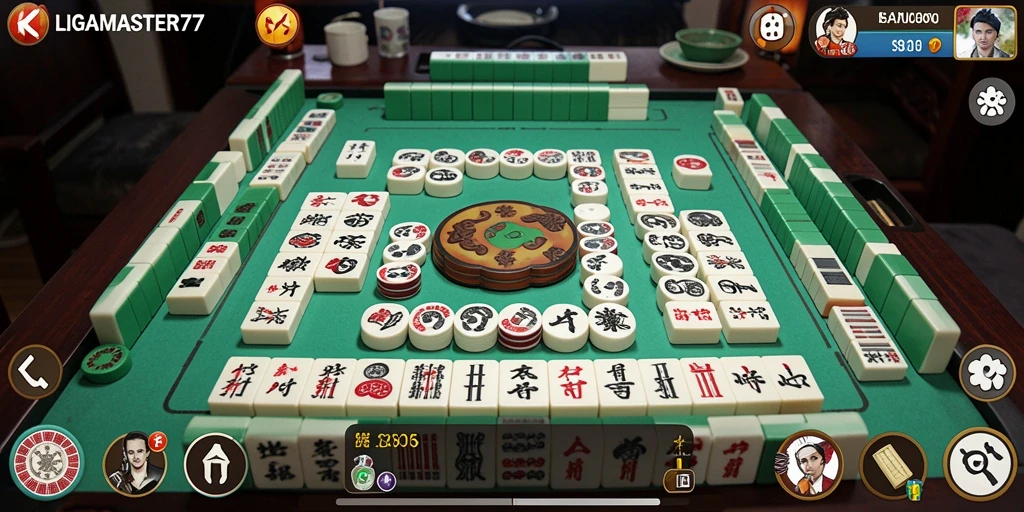 Tangkapan layar gameplay Mahjong yang seru dan menarik dari LIGAMASTER77.