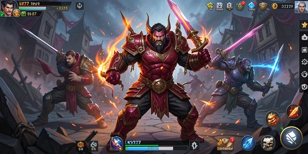 Screenshot gameplay LK777 yang menunjukkan aksi pertarungan yang mendebarkan.