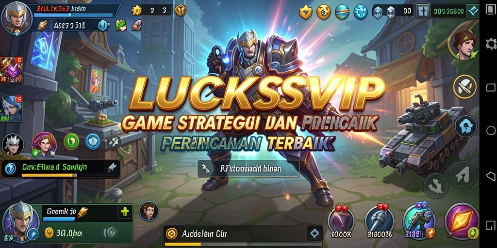 Tangkapan layar permainan yang menunjukkan aksi strategi dalam LUCKSVIP.