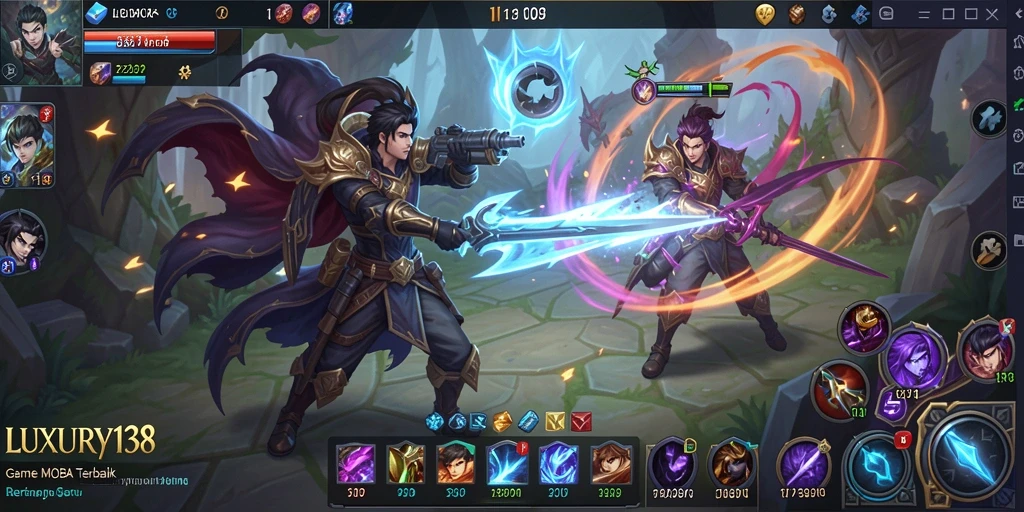 Tampilan gameplay seru di LUXURY138 dengan karakter yang beragam.