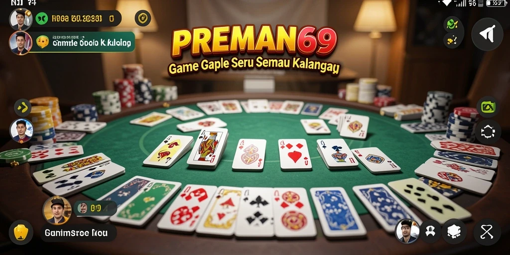 Screenshot gameplay Gaple yang seru dan menegangkan di PREMAN69.