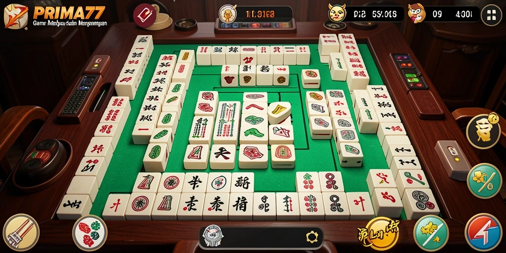 Tampilan menarik dari gameplay PRIMA77 yang mendebarkan dalam Mahjong.