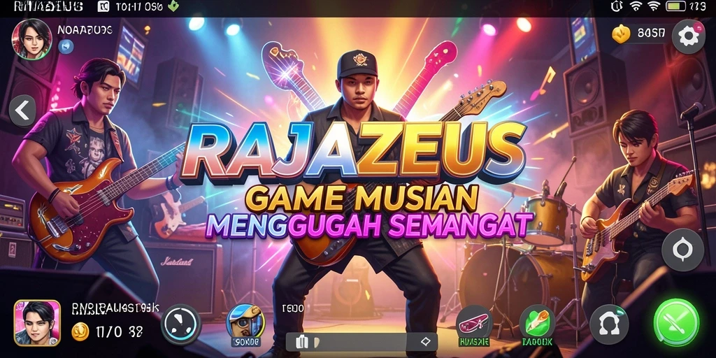 Screenshot utama RAJAZEUS menampilkan gameplay yang penuh warna dan interaktif.