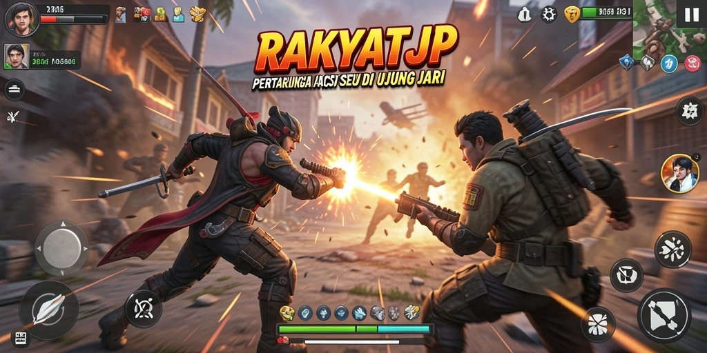 Gameplay seru dengan pertarungan dinamis dari RAKYATJP.