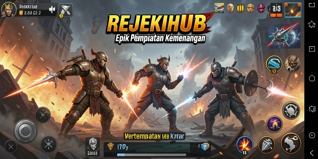 Gameplay seru REJEKIHUB di arena Battle Royale