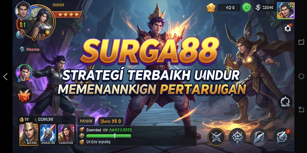 Gameplay <strong>SURGA88</strong> menampilkan pertempuran strategis yang seru dan mendebarkan.